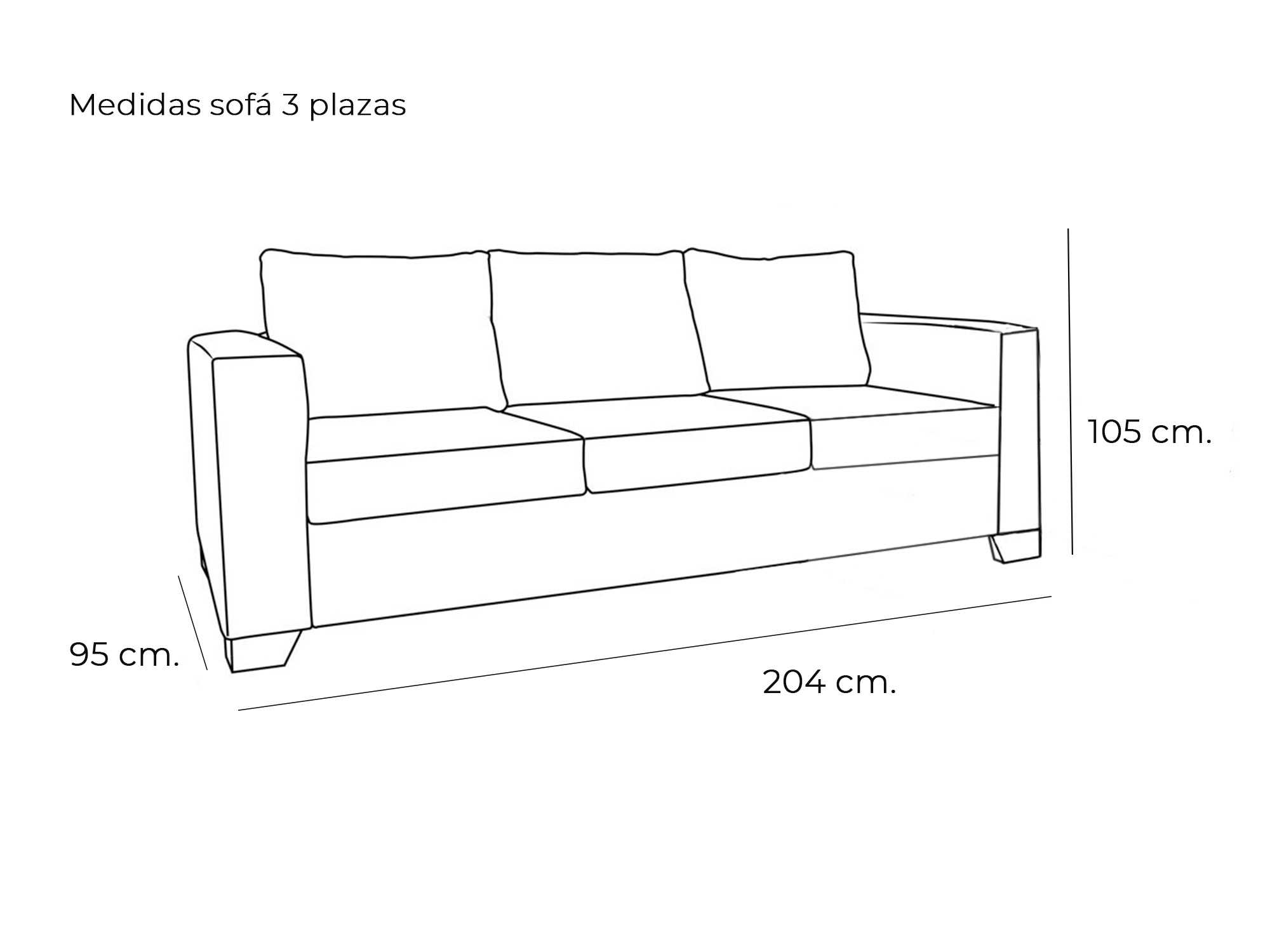 SOFA 3 PLAZAS MODELO TURIN BARATO